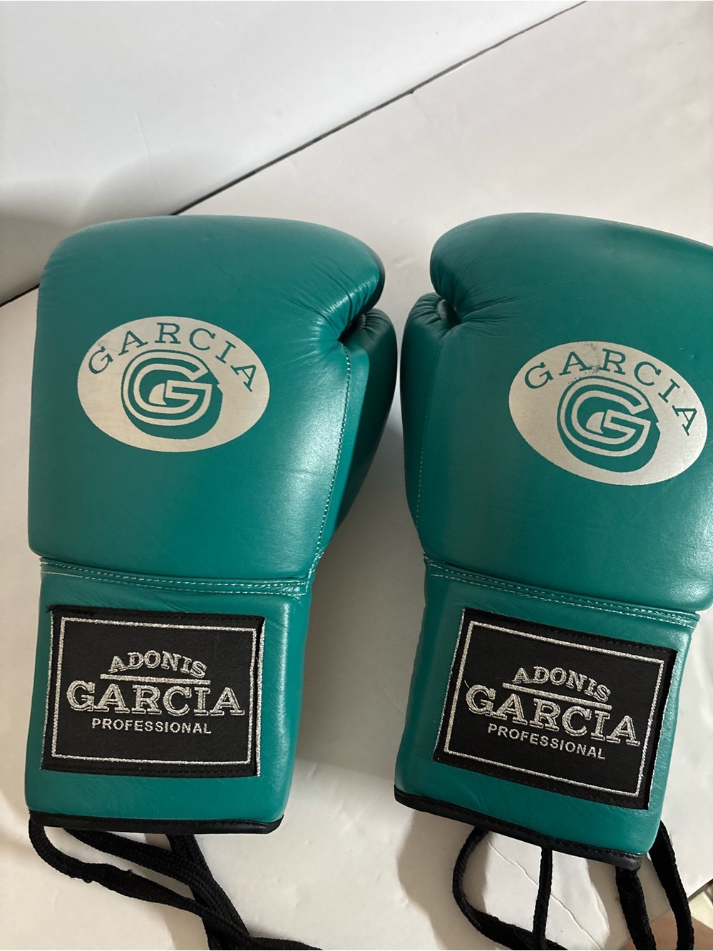 Adonis Garcia Professional Boxing Gloves, customized over a pair of premium Geez